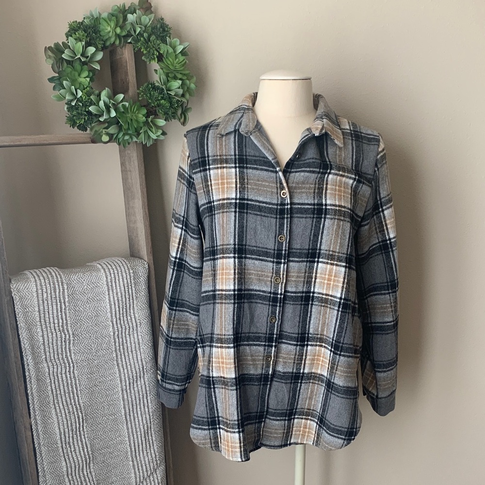 Oversized plaid flannel